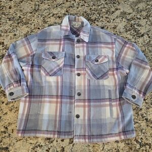 Workshop Republic Clorhing Plaid Button-Up Shacket/Jacket Large